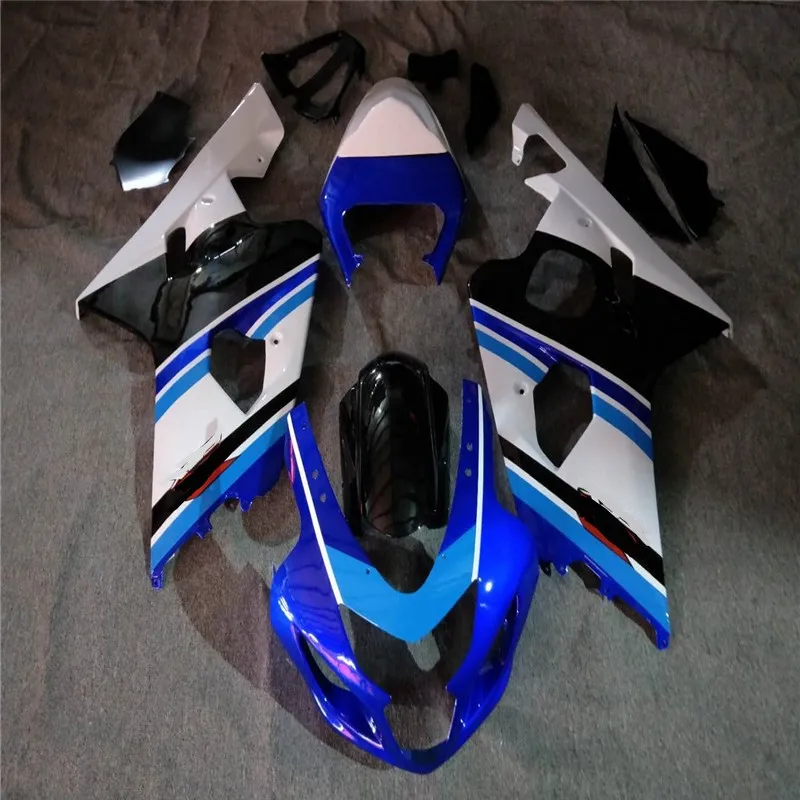 Синий красно-белый обтекатель комплект для Suzuki k4 2004 2005 GSXR600/GSXR750 K4 04 05 ABS впрыск детали обтекателя на мотоцикл