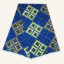 Африканский материал 6 ярдов африканская одежда восковая ткань Африканская набивная хлопок настоящая мягкая восковая ткань 004