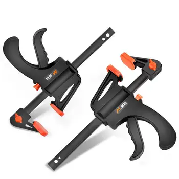 

F Clamp Work Bar Gadget DIY Hand Squeeze Quick Ratchet Release Clip Kit Wood Working Tool