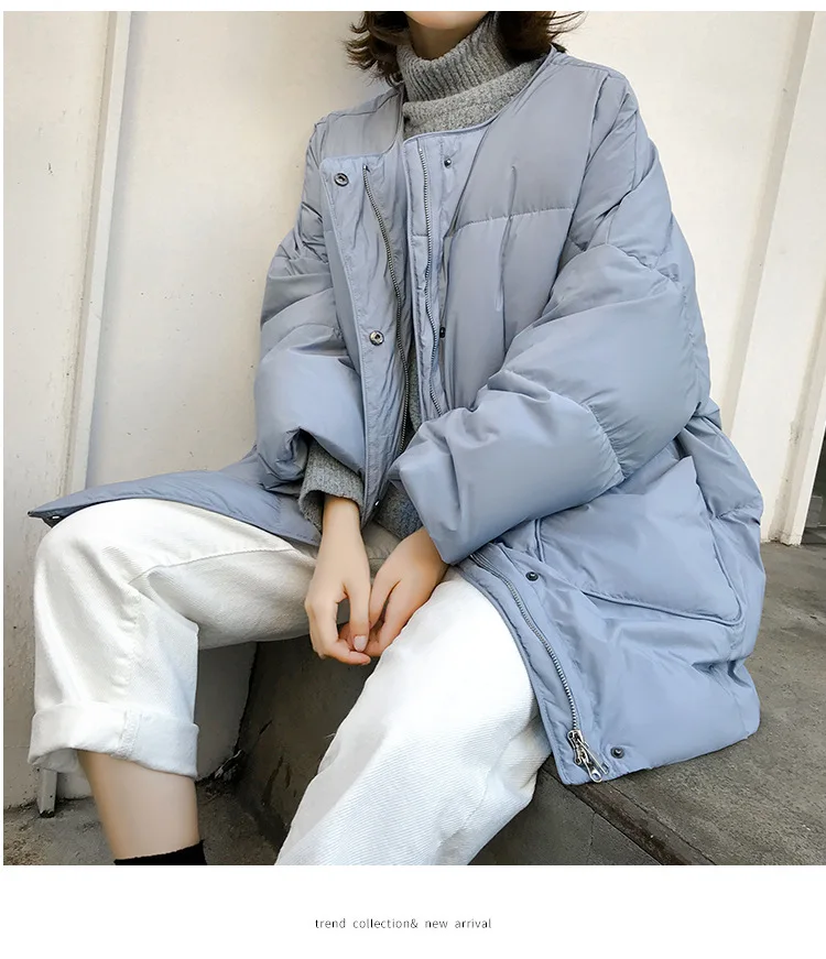 Южная Корея, Dongdaemun, женское платье, пуховое пальто, пуховое пальто, белое, утиный пух, средней длины, модный пуховик для женщин и мужчин