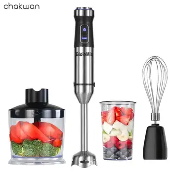 

Electric Meat Grinder Multi-Purpose Hand Blender 1100 Watt Immersion Whisk Attachment Chopper 800 ml Smoothies Cup 500 ml Bowl