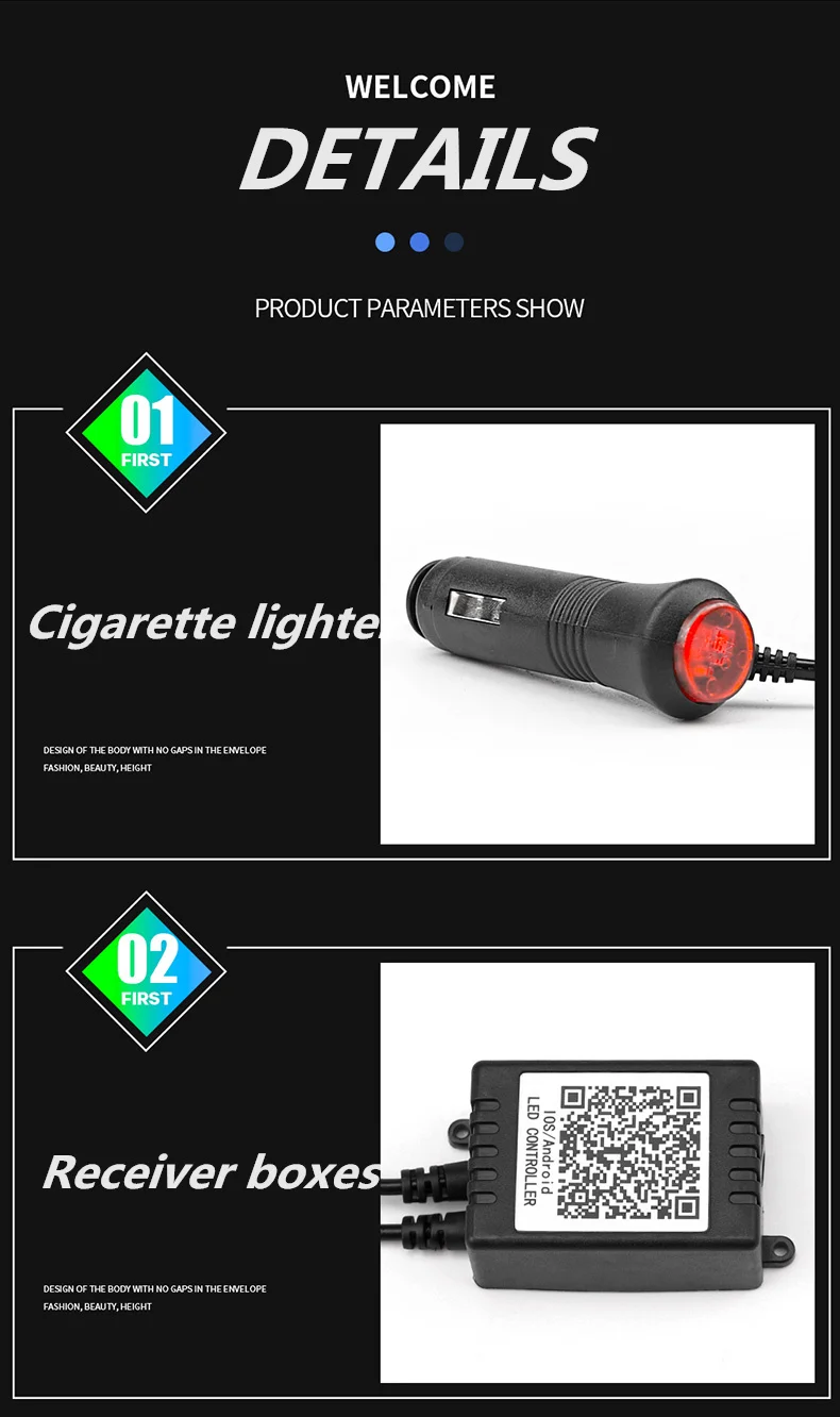 10 в 1 RGB светодиодный 12 В украшение интерьера автомобиля волокно неоновая полоса светильник App/пульт дистанционного управления многоцветная атмосферная лампа 10 М Универсальный