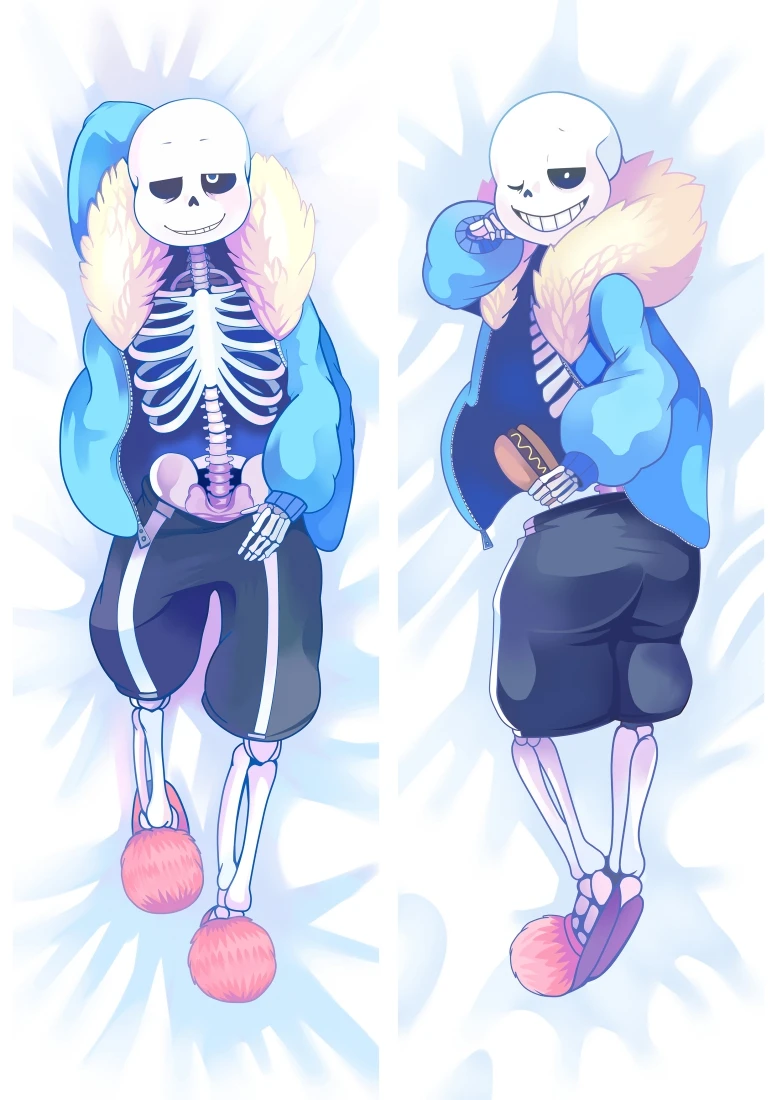 Наволочка с рисунком игры Undertale Sans аниме дакимакура скелет мальчик обнимающая