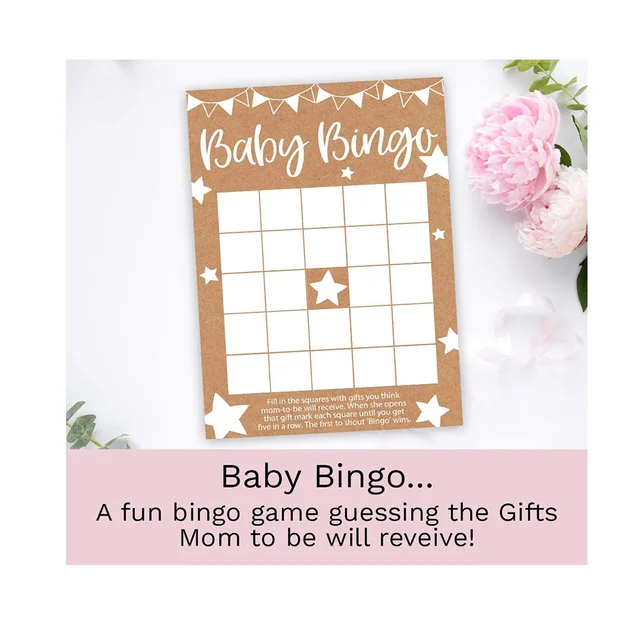 Baby Shower Bingo Regalos Lista de palabras Baby Shower Bingo