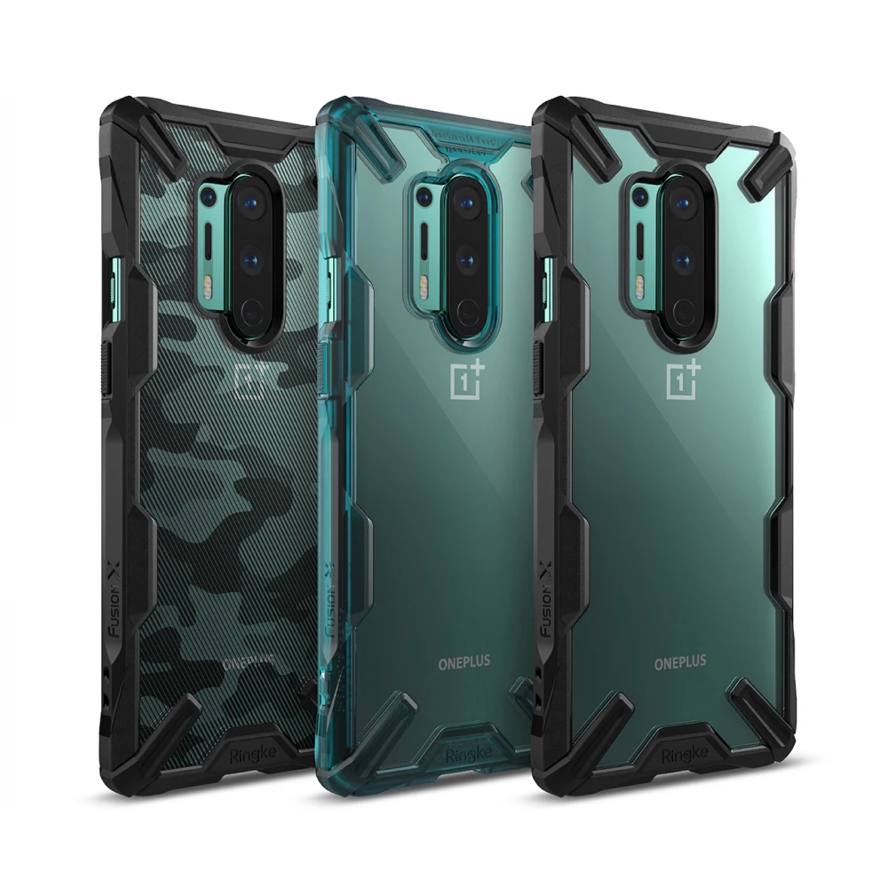 Ringke Fusion X for Oneplus 8 Pro Case Dual Layer PC Clear Back and Soft TPU Frame Hybrid Heavy Duty Drop Protection Cover