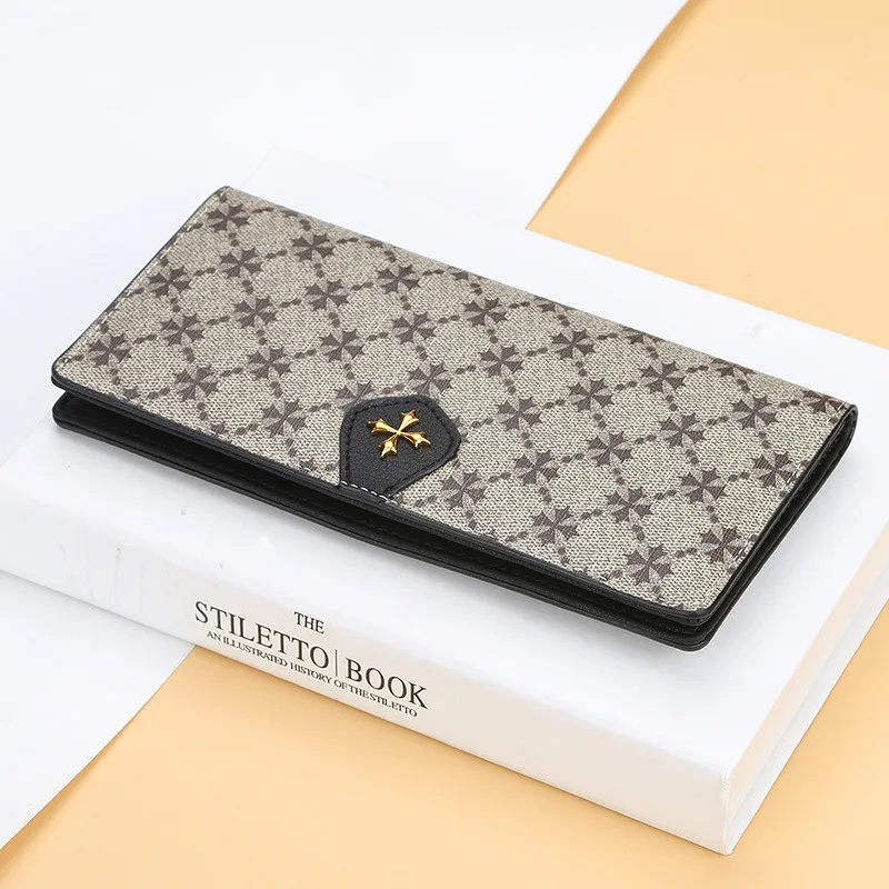 

Ms. Long Wallet Fashion Ultra-Thin duo ka wei Wallet New Creative Clover Coin Purse