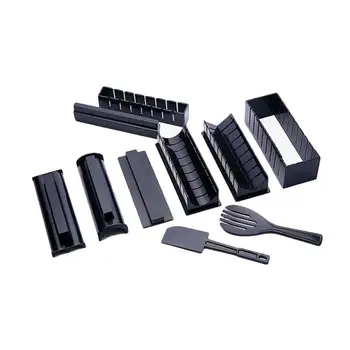 

10pc/Set Japanese Sushi Mold Laver Rice Roll Maker Kit Bento Cooking Tools DIY Kitchen Baking Accessories Dropship
