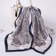 

Kerchief Women Silk Head Scarf for Hair Square Satin Neck Scarfs Handkerchief Bandanas Shawls and Scarves for Ladies Foulard