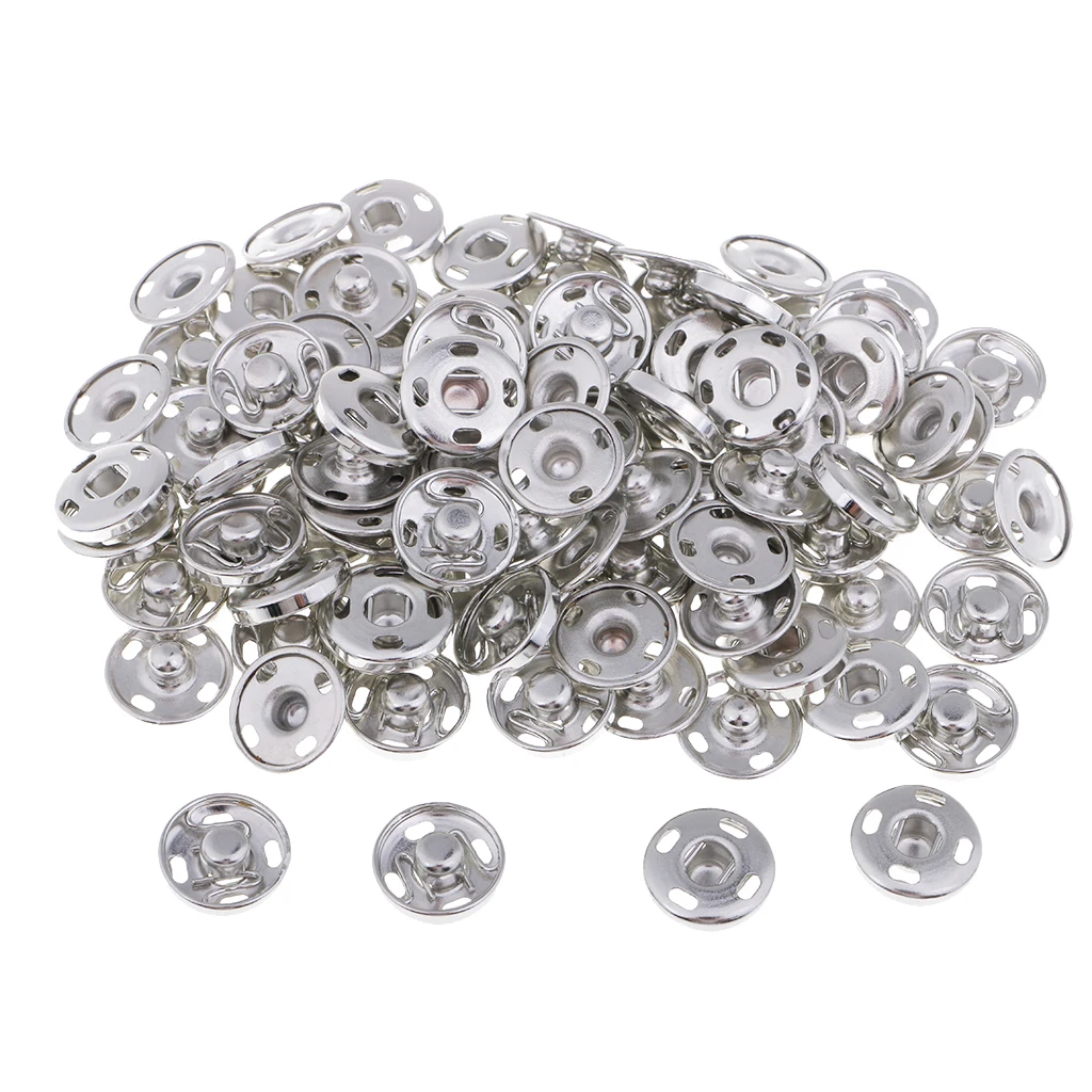 

50 Sets Metal Snap Buttons Fastener for Clothes Jacket Jeans Belts Jacket Clasps