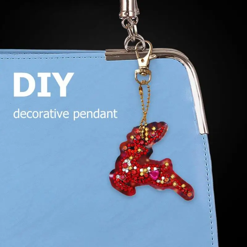 8 шт. DIY полная дрель специальная форма алмазная картина брелок ручной работы
