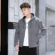 21 Spring and Autumn New Fashion Corduroy Jacket Men's Port Style Slim Casual Jacket Simple Youth Boys Handsome Trend Versatile