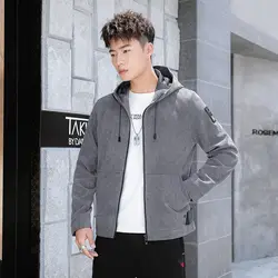 21 Spring and Autumn New Fashion Corduroy Jacket Men's Port Style Slim Casual Jacket Simple Youth Boys Handsome Trend Versatile