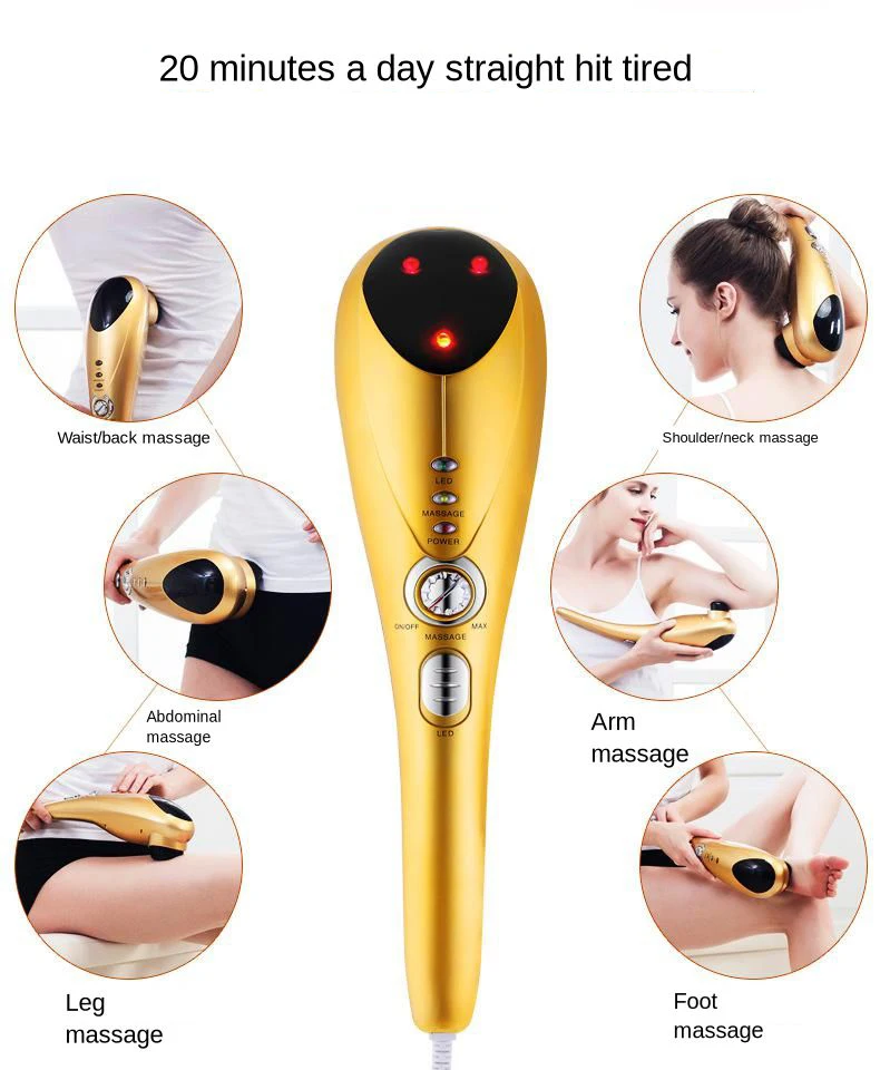Esfregar a Cabeça de Massagem para o Pescoço para trás pé Aliviar a Fadiga Relaxar o Corpo Multifuncional Massageador Elétrico Massagem Forma u Pitada Abs 10 High Quality Beleza e saúde