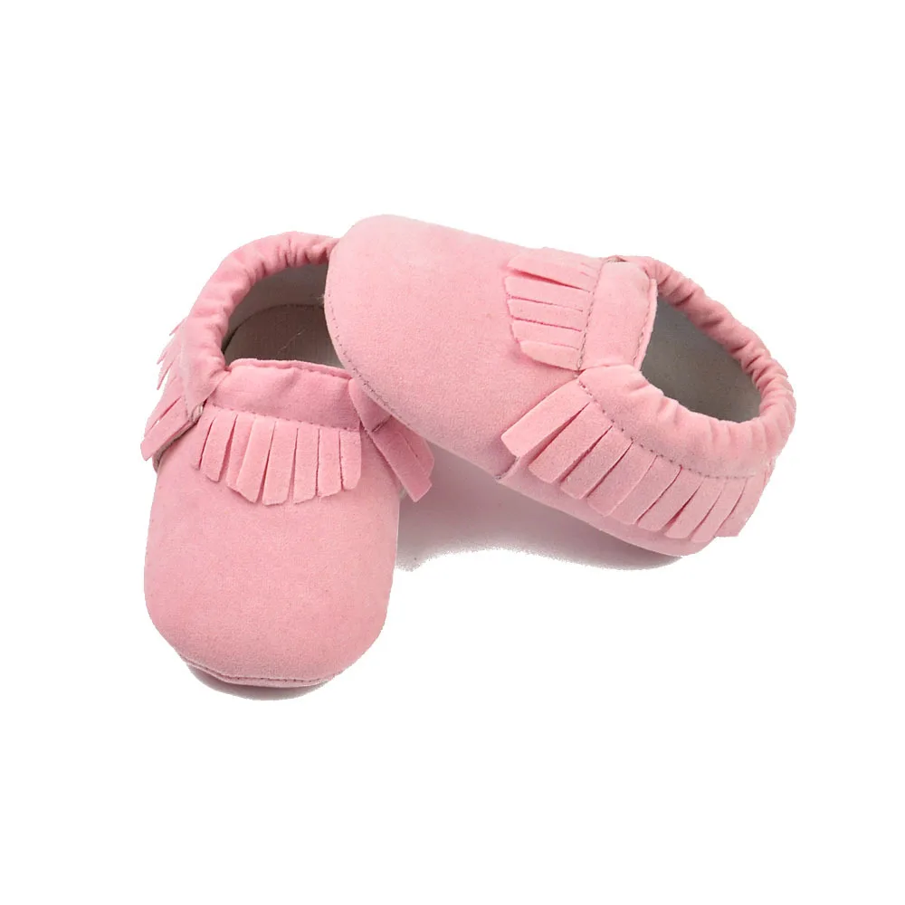 Милая детская обувь для мальчиков и девочек, удобная обувь для первых шагов, кожаная подошва, принцесса, бахрома, детская обувь, повседневные Мокасины