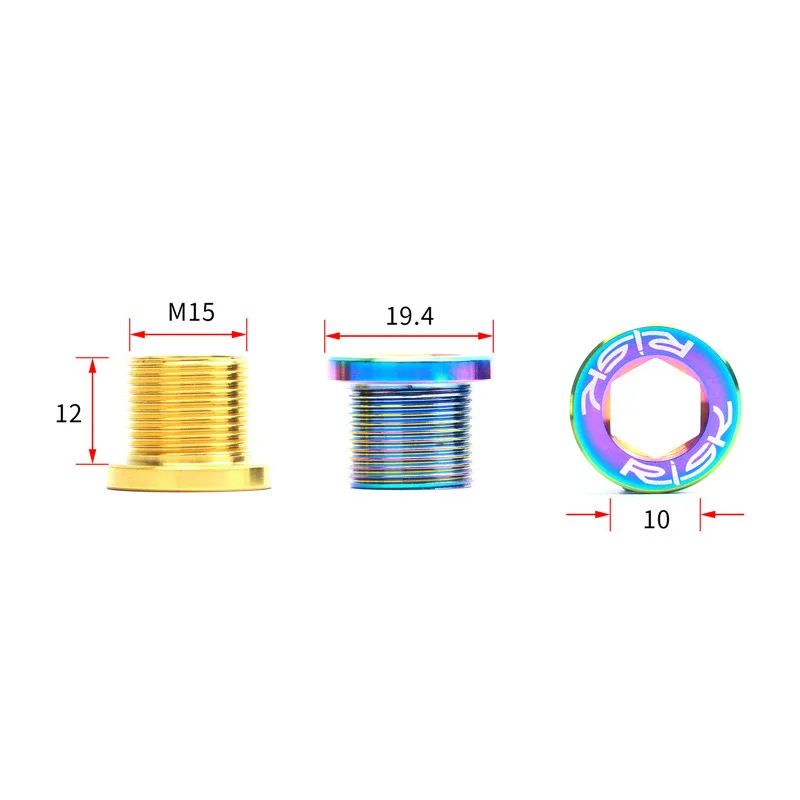 RISK M15x12mm титановый велосипедный кривошипный болт для горной дороги велосипед Octalink крепежный винт шатун для велосипеда винты велосипедные части