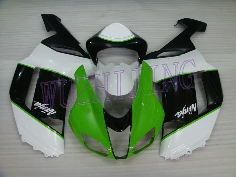 Набор для всего тела ниндзя Zx-6r 2008 обтекатель для Kawasaki Zx6r 08; черный; зеленый; белый; обтекатель 636 Zx-6r 2007-2008