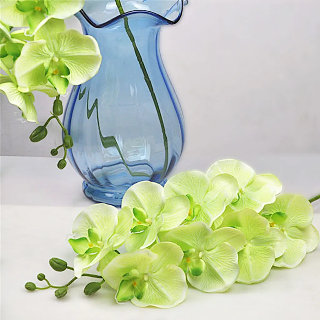 Artificial 7 Heads  Orchid Phalaenopsis Real Touch Flower Flower Decor 5 Colors