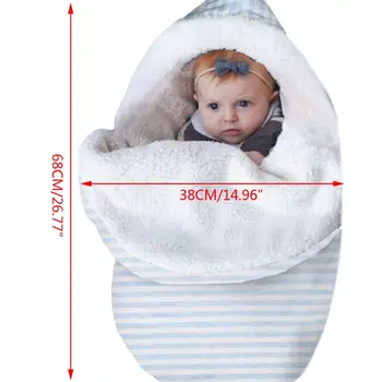 

Baby Sleepsack for Stroller Infants Sleeping Bag Autumn Winter Warm Cotton Knitted Newborn Envelopes Unisex Wrap Blanket