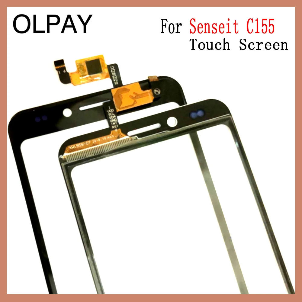 OLPAY 5," мобильный телефон для Senseit C155 сенсорный экран дигитайзер панель передняя внешняя стеклянная линза сенсор Бесплатный клей+ салфетки