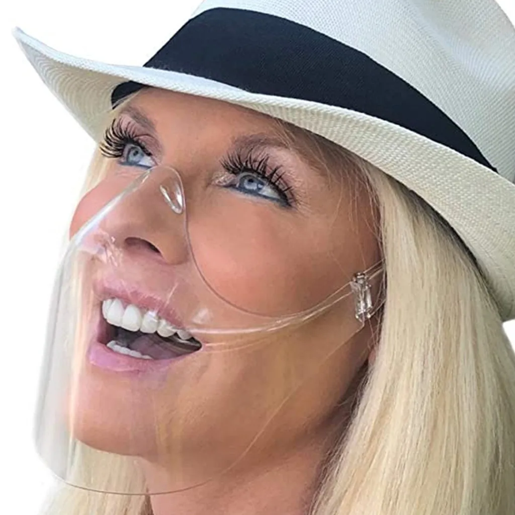 Маска для лица прозрачная многоразовая защита от брызг и на экран защитная