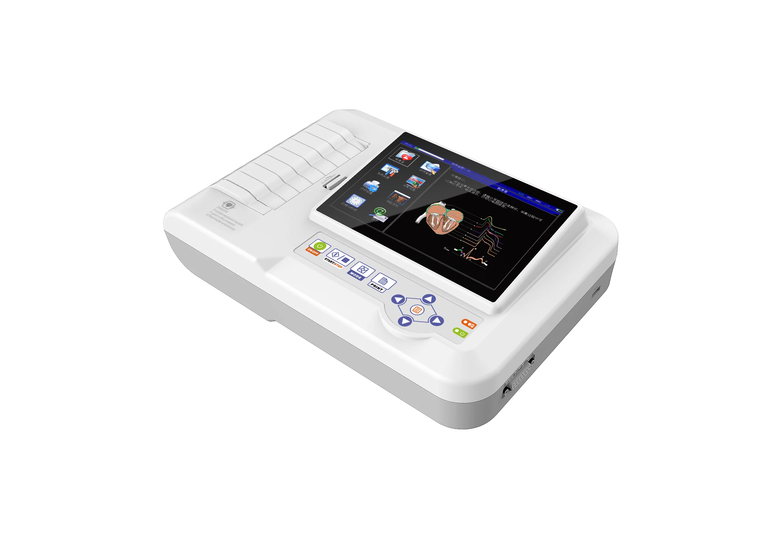 CONTEC NEWEST LCD Touch Screen 12-Lead Electrocardiograph Resting ECG ECG600G