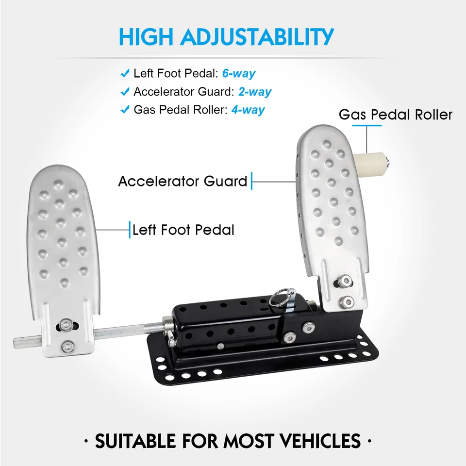 OceanicEcho Portable Left Foot Gas Pedal (LFGP) For Disabled Drivers - Adjustable, No Drilling Required, For Automatic Cars