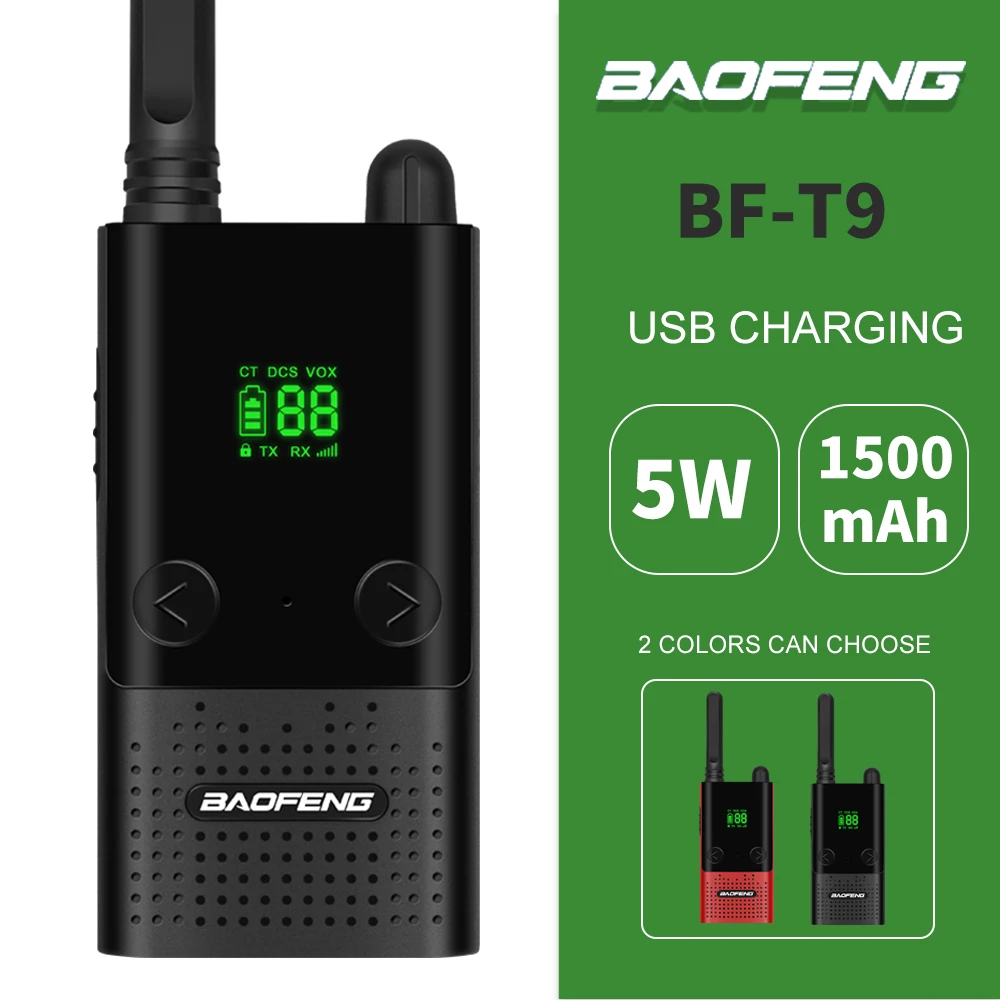 Рация Baofeng BF-T9 5 Вт 400-470 МГц 10 км CB Ham морская рация для охоты FM-трансивер | Мобильные