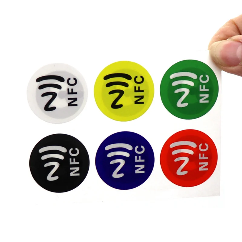 6 шт./лот) NFC метки наклейки s NTAG213 NFC метки RFID клейкие этикетки наклейки универсальные этикетки Ntag 213 RFID метки для всех NFC телефонов