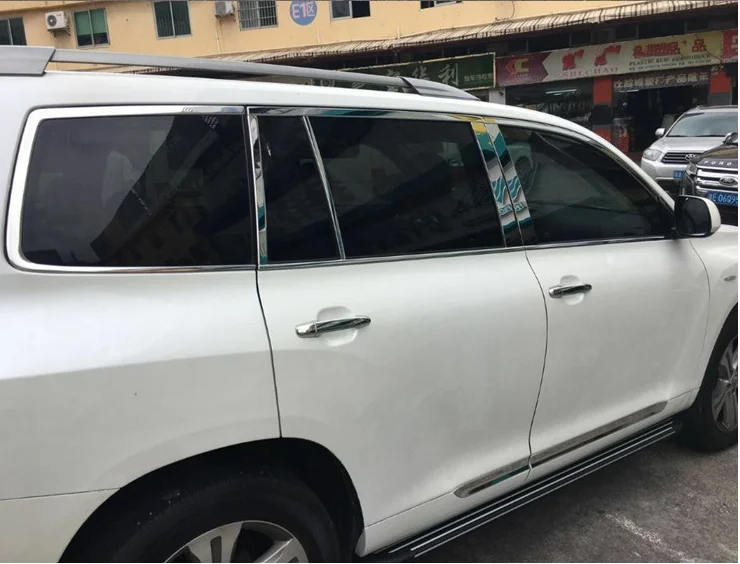2009- для Toyota highlander окна автомобиля яркий бар с высококачественной нержавеющей сталью оконные украшения автомобиля Стайлинг