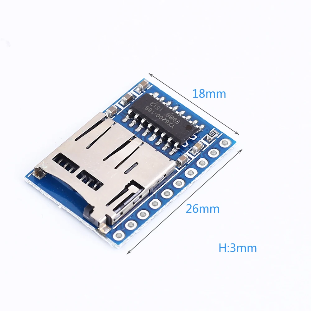 MP3 MAV UART конвертер модуль голосовой аудио контроллер Поддержка DC 3,3 V-5 V вход поддержка 32G TF карта