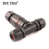 IP68 Waterproof Electrical Connector T Shape 5 Pin Outdoor Cable Wire Tee Connectors quick Screw connection Outdoor Plug Socket ► Photo 1/6