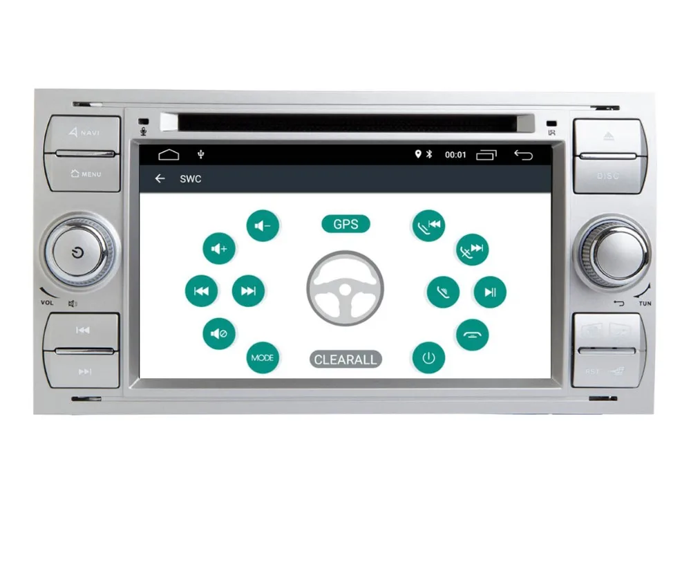 Android 9,0 автомобильный dvd-плеер для Ford Focus Kuga транзит Wifi 3g gps Bluetooth Радио RDS SD управление рулем