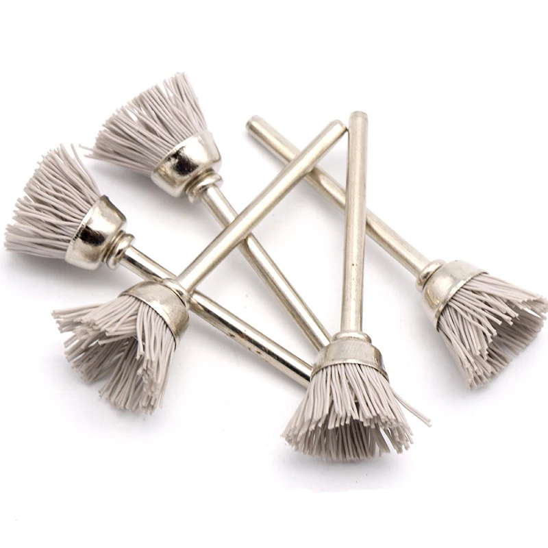 5 шт. 3 мм хвостовик форма чаши Dupont полировка шлифовальная щетка для резьбы по дереву Anaglyph Deburring Groove Шлифовальная головка