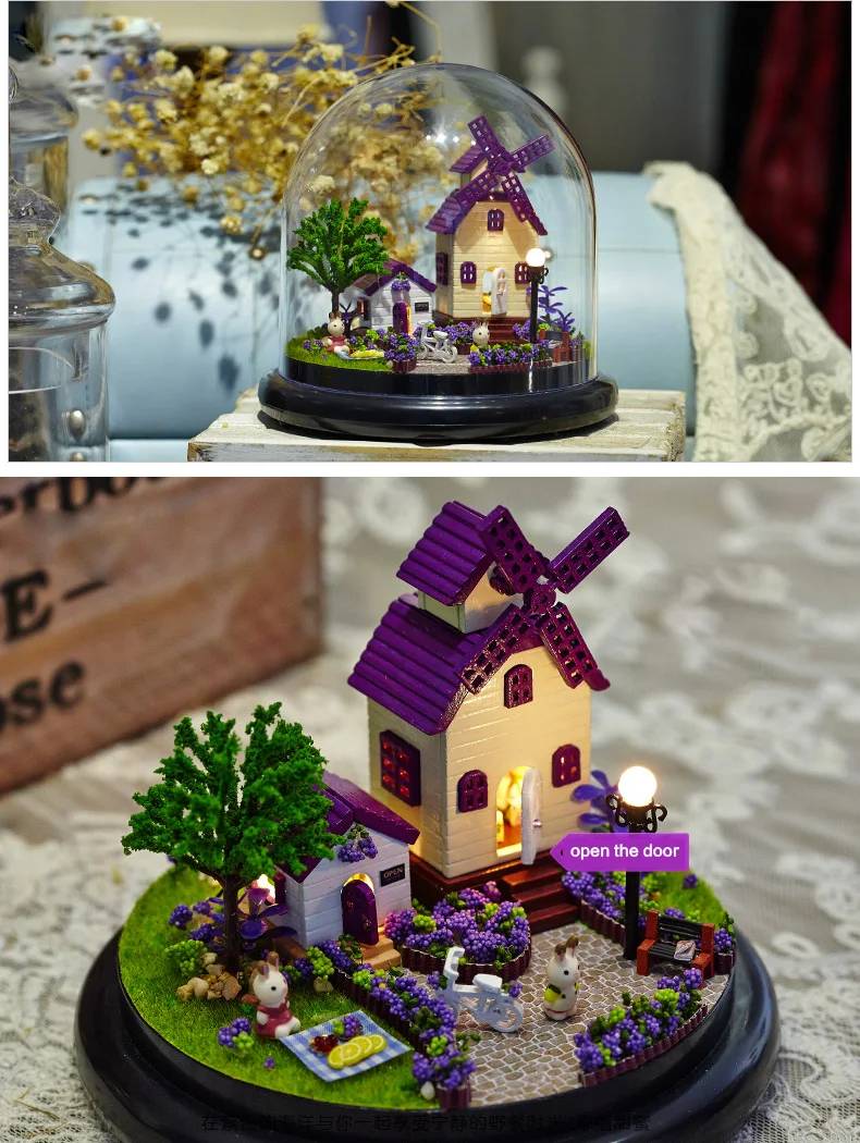 Кукольный дом Миниатюрный Кукольный кукольный домик CUTEBEE DIY с деревянная мебель для дома для детей подарок на день рождения настроение для детские игрушки B015