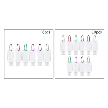 

Portable Plastic Travel Empty Bottles Keychain 2oz/50ml Leakproof Refillable K1KB