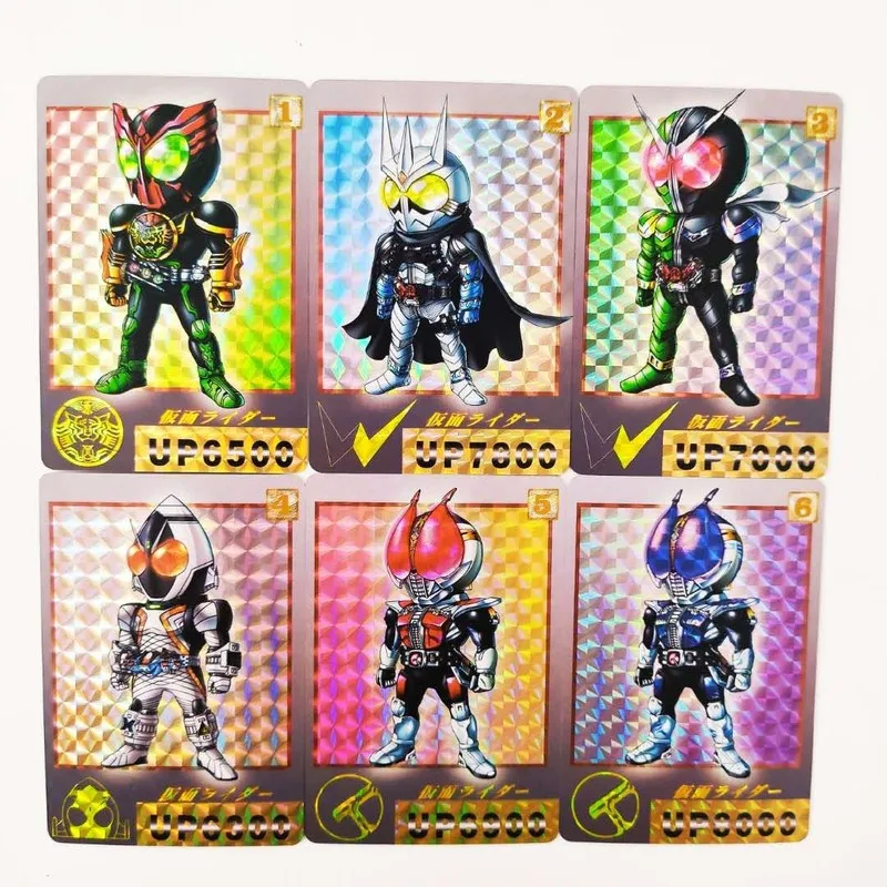 6 pièces/ensemble jeu de tour masqué figurines de jouet d'action édition commémorative cartes de Collection cartes d'anime jeu cartes de Collection