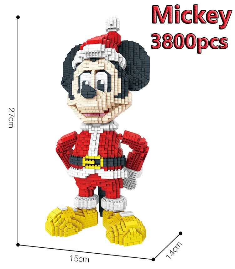 Disney Mini Figurines Donald Duck and Mickey Mouse Block & Lock