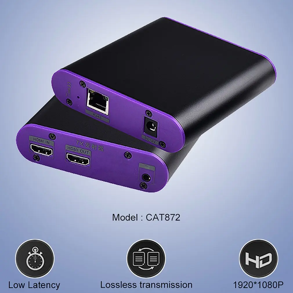 CAT872 60 Гц HDMI передатчик и приемник Удлинитель Ethernet cat5e/6 plus/7 для глубокий цвет 3D EDID Dobly DTS