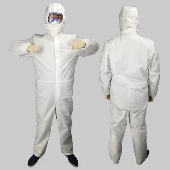 

Disposable SMS Protection Suit Isolation Suit Hazmat Suit Laboratory Non-Woven Protective Suit Safety Clothing Workshop Coverall