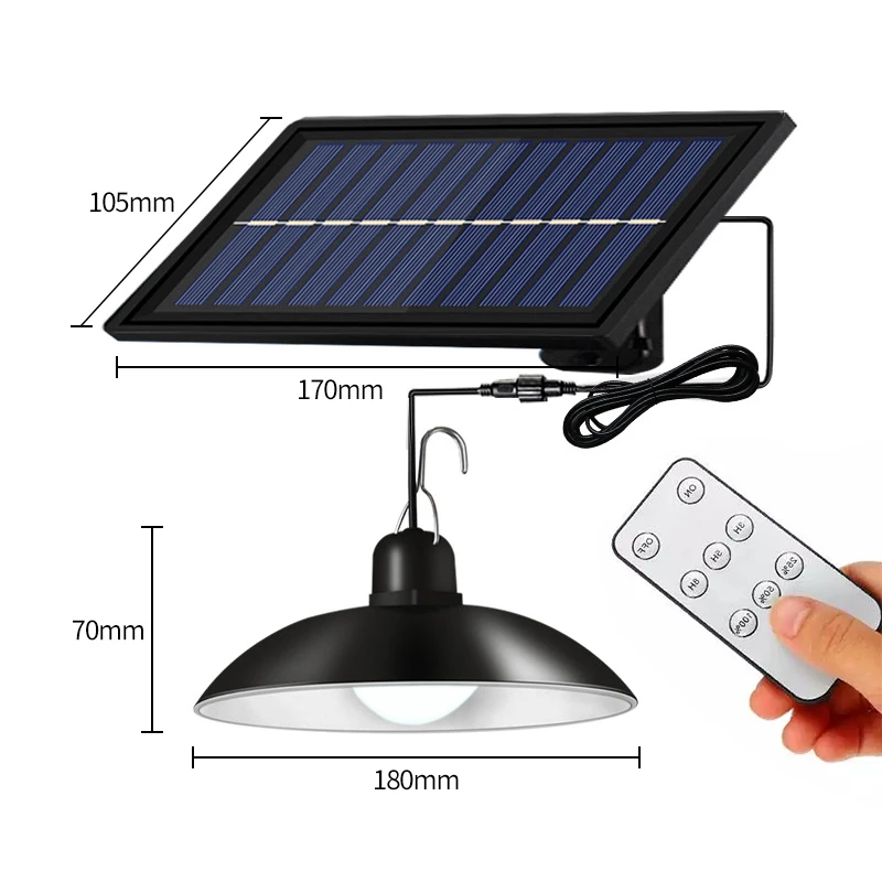 Motion Sensor LED Solar Light Outdoor Indoor Solar Powered Pendant Lamps IP65 Waterproof Dual Head Lamps for Garden solar bulb