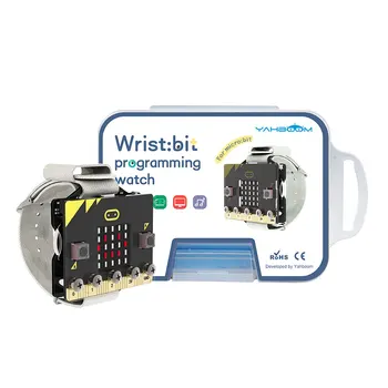 

Yahboom Wrist:bit Wearable Watch Kit Based on BBC Micro:bit Compatible with MakeCode/Python Microbit DIY Programmming Watch Kit