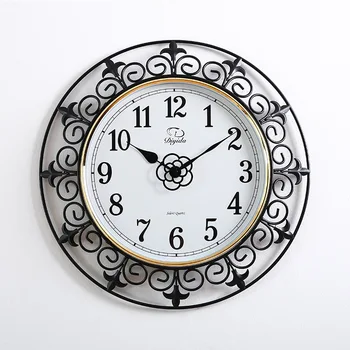 

Metal Art Wall Clock Simple European Vintage Large Luxury Living Room Clock Wall Horloge Mural Home Decor Modern Design MM60WC
