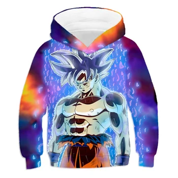 

Autumn and winter 4-19 years Cartoon Goku hoodie seven dragon ball Z pocket hooded sweatshirt sleeves for Teens new hoodies