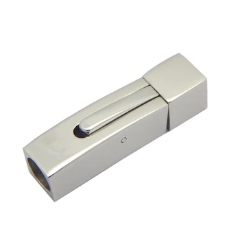 

20pcs/lot engrave logo hole:3/4/5/6mm Glossy spring Clasps Buckles Chain Connectors For DIY Leather Bracelet Jewelry Making Find