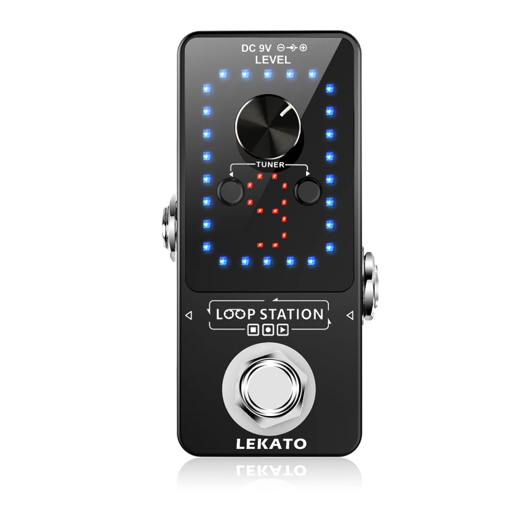 LEKATO Guitar Effect Pedal Looper 9 Loops 40 Minutes Recording Time