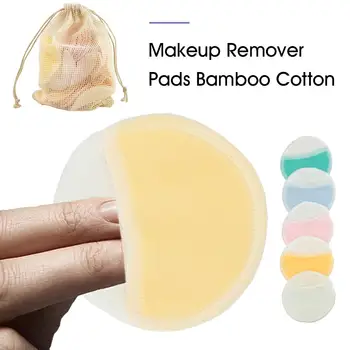 

10Pcs Makeup Remover Pads Reusable Cotton Pads Facial Makeup Remover Double Layer Wipe Pads Nail Art Cleaning Pads
