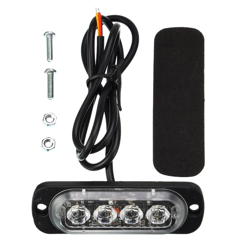 4/6 светодиодный 12W фары для автомобилей Грузовик Strobe маяк Предупреждение лампы опасности решетка мигающий светильник аварийного маркер светильник s желтый/красный/синий/белый