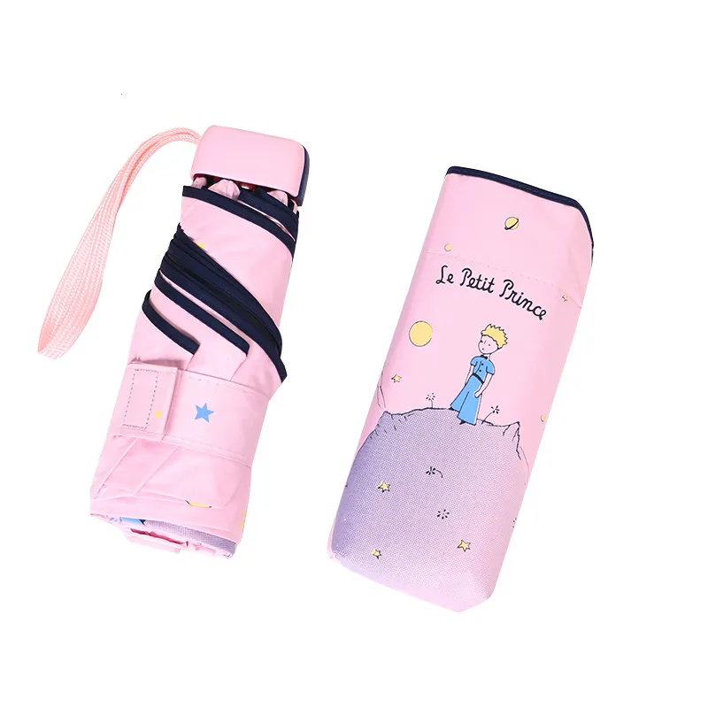 Cartoon Little Prince Umbrella Women Folding s Mini Pocket Female Sunny Parasol Lovely Paraguas umbrella betty