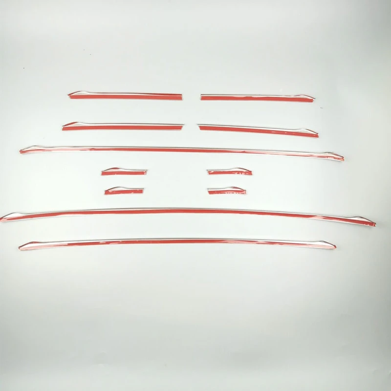 CNORICARC Front Bumper Middle Grill Grids Trim Strips Car Styling Exterior Accessories Sticker For Audi A4 B8 2013-2015