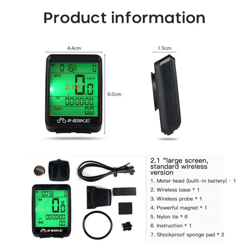 INBIKE-     ǻ, MTB   Ÿ ġ ӵ ð LED  ӵ